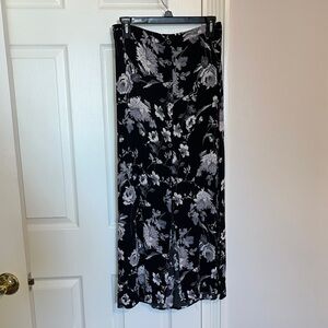 Wild Fable Black and White Floral Maxi Skirt